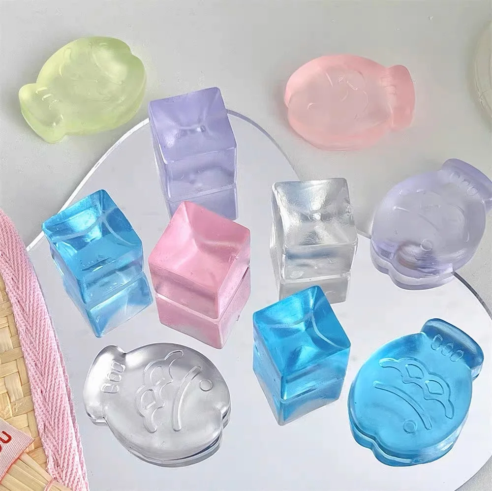 ล้างก้อนน้ําแข็งของเล่น Squishy น่ารัก Cat PAW ปลาความเครียดบรรเทา Fidget ของเล่น TPR Sticky Antistress Ball Slimy บีบของเล่น