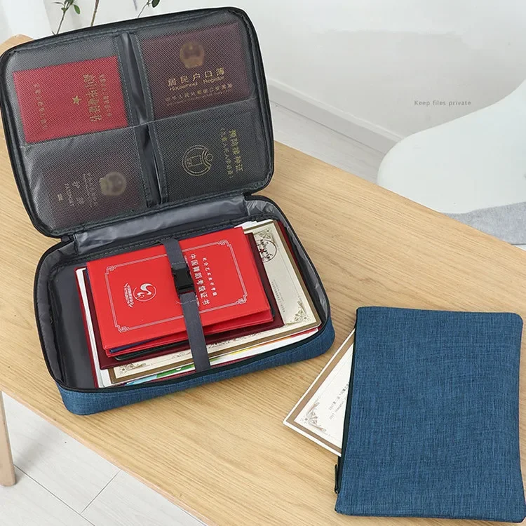 Multifunctional Pocket Folders Office Document Storage Bag File Information Organizer Pouch Text Organization Container Supplies