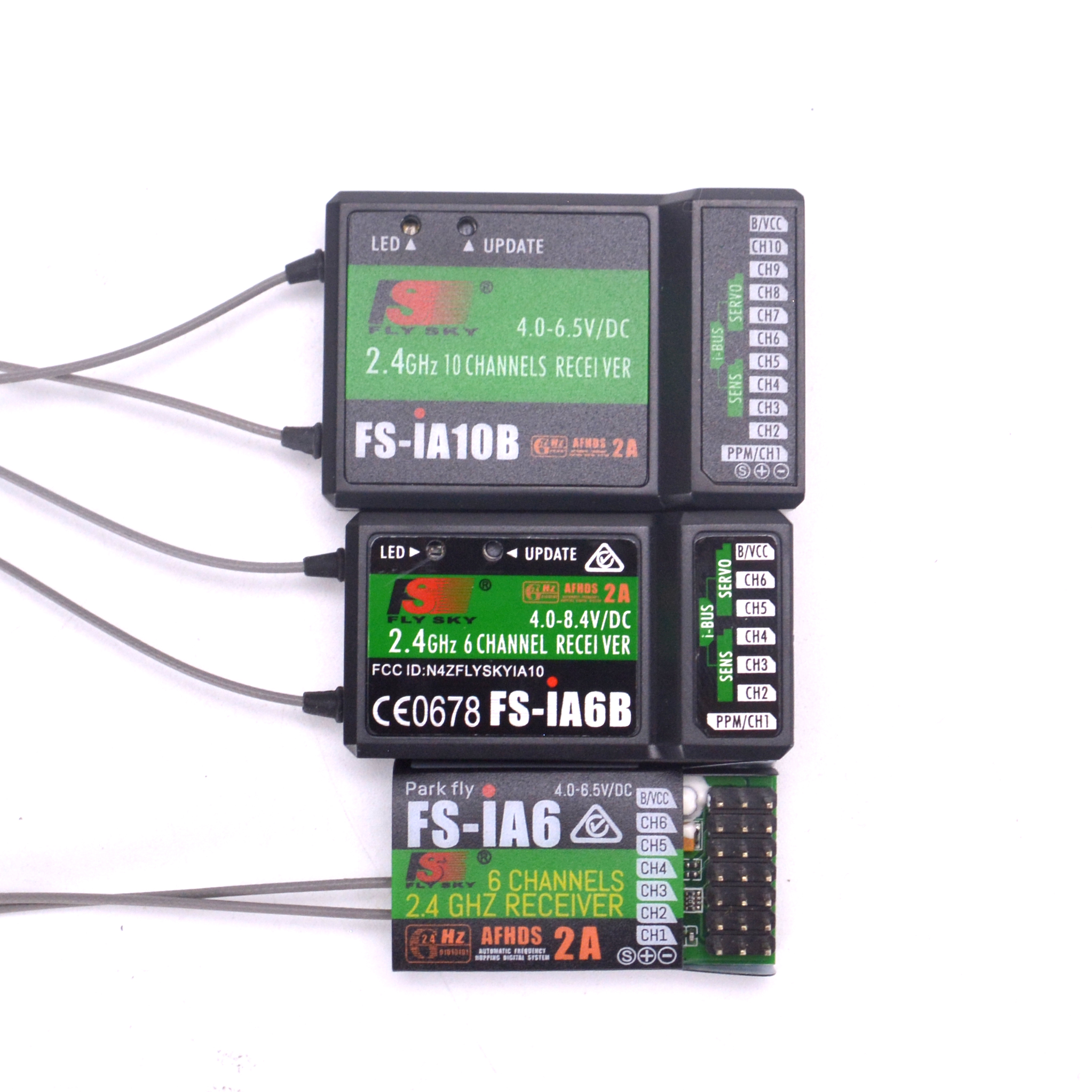 FlySky FS-IA10B IA6B X6B FS-A8S IA6 Empfänger-Empfänger für i6 i10 CT6B T6 TH9x Transistor de Control Remoto Parts