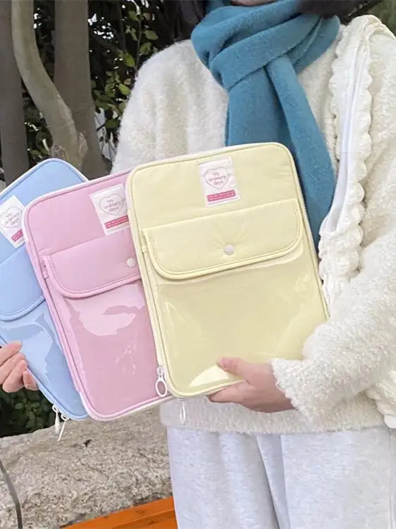 New Model 3 Inch iPad Snap Button Insert Bag Tablet Cuter Bag Storage Case Digital Accories Tablet Covers