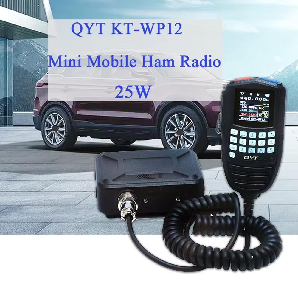 QYT KT-9900 25W Mini micrófono de Radio móvil de doble banda pantalla LCD pantalla a Color transceptor de Radioaficionado para coche