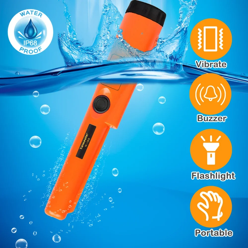 TC-100 Pinpointer Metaaldetector Gp-Pointer Goud Doelwit Metaaldetector Statisch Alarm Ip68 Waterdicht Met Armband