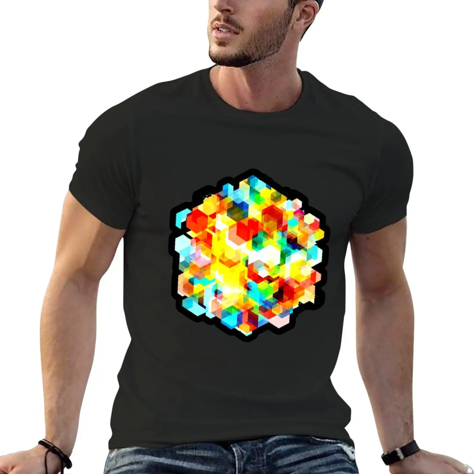 Warna baru kaus band tesseract kaus penggemar olahraga pakaian estetika Pria Pakaian