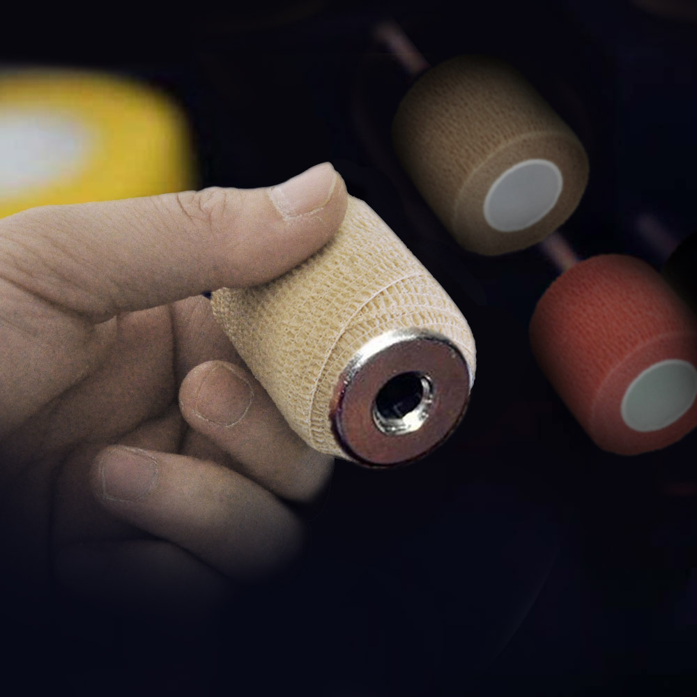 1 rollo de vendaje de movimiento de gasa de 2,5/5/10cm x 4,8 m, vendajes elásticos transpirables autoadhesivos para fijación deportiva, dedo, muñeca y pierna