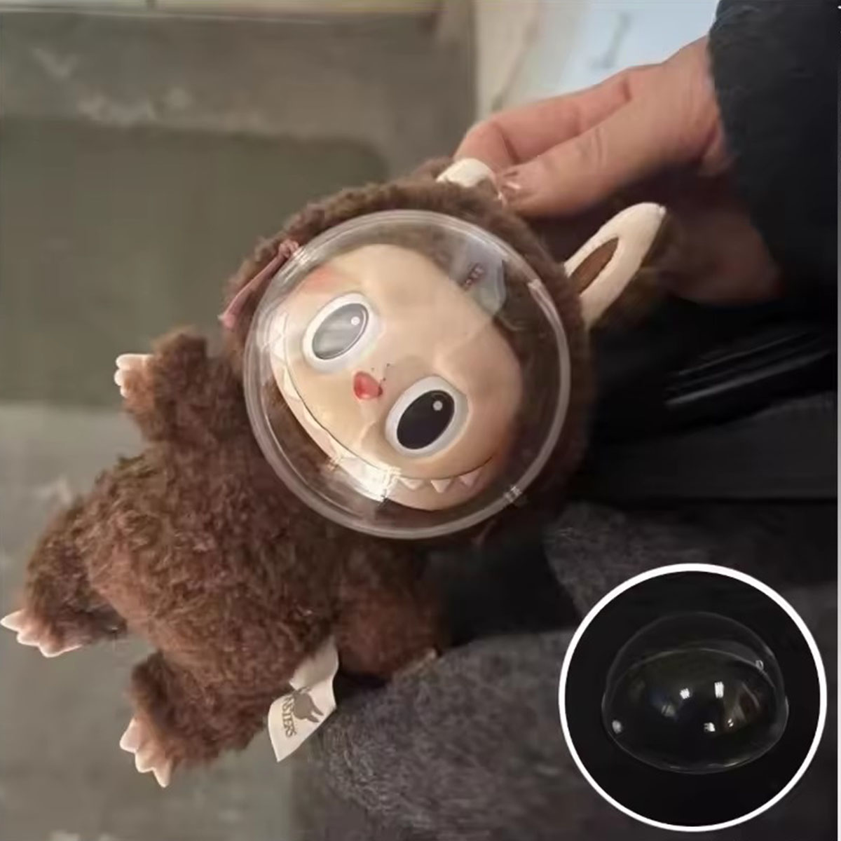 Transparente Gesichtsmaske für Mini-Plüschpuppe, Labubu Idol, Kpop-Puppe, Vinyl-Spielzeug, Gesichtsschutz, Puppenzubehör, hält das Gesicht der Puppe sauber