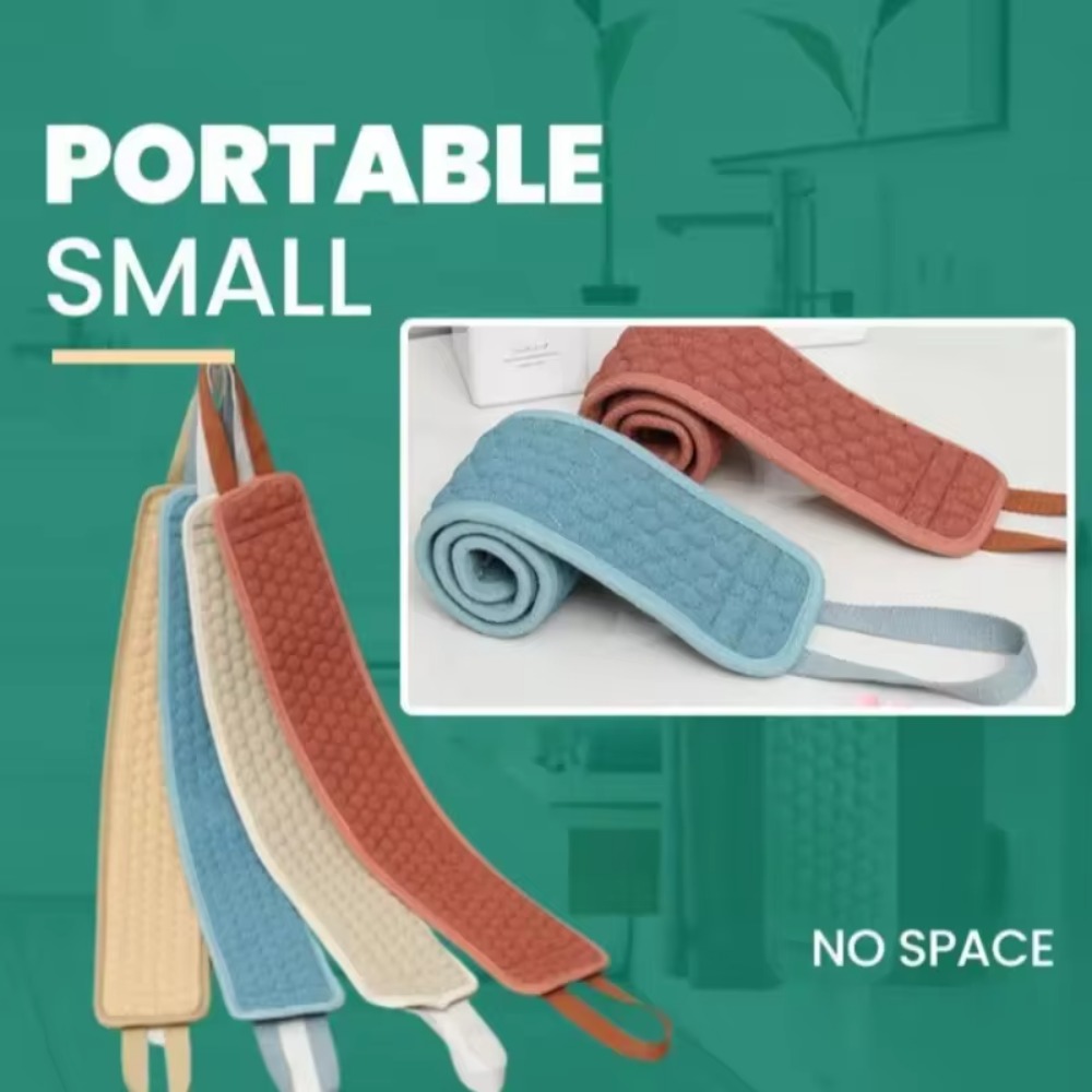 ฝักบัว Exfoliating Back Scrubber เข็มขัดอาบน้ําผ้าเช็ดตัวถุงมือโคลนลึกทําความสะอาดเกาหลี Body Washcloth ญี่ปุ่นด้านหลังขัดดึงสายคล้อง