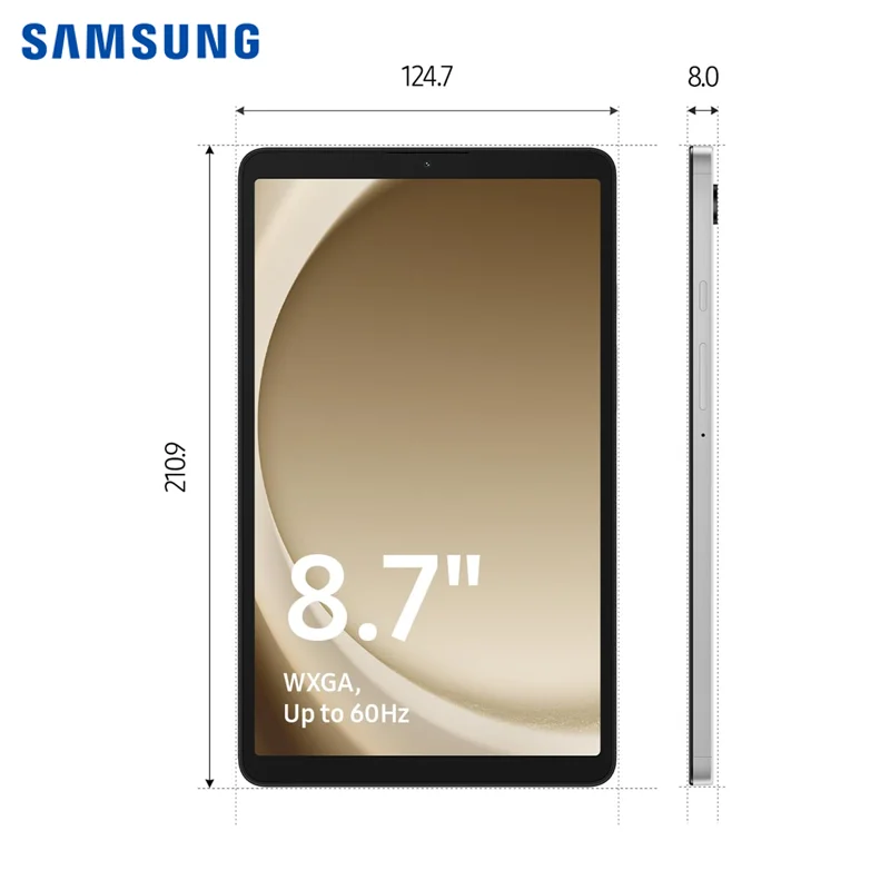 Samsung Galaxy Tab A9 WIFI Tablet MediaTek Octa Core Procesador 8,7” WXGA+ Pantalla TFT 5100mAh Capacidad de la batería SM-X110