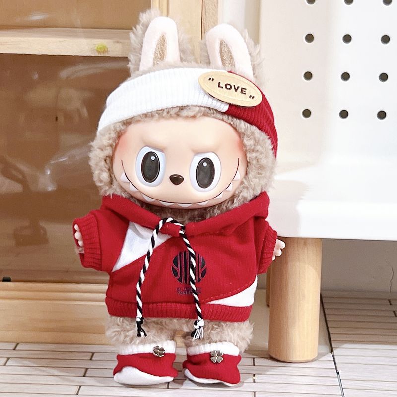 17 センチメートルかわいいミニぬいぐるみ人形の服衣装アクセサリー韓国 Kpop Exo Labubu アイドル人形メイドスーツ服 DIY キッズギフト