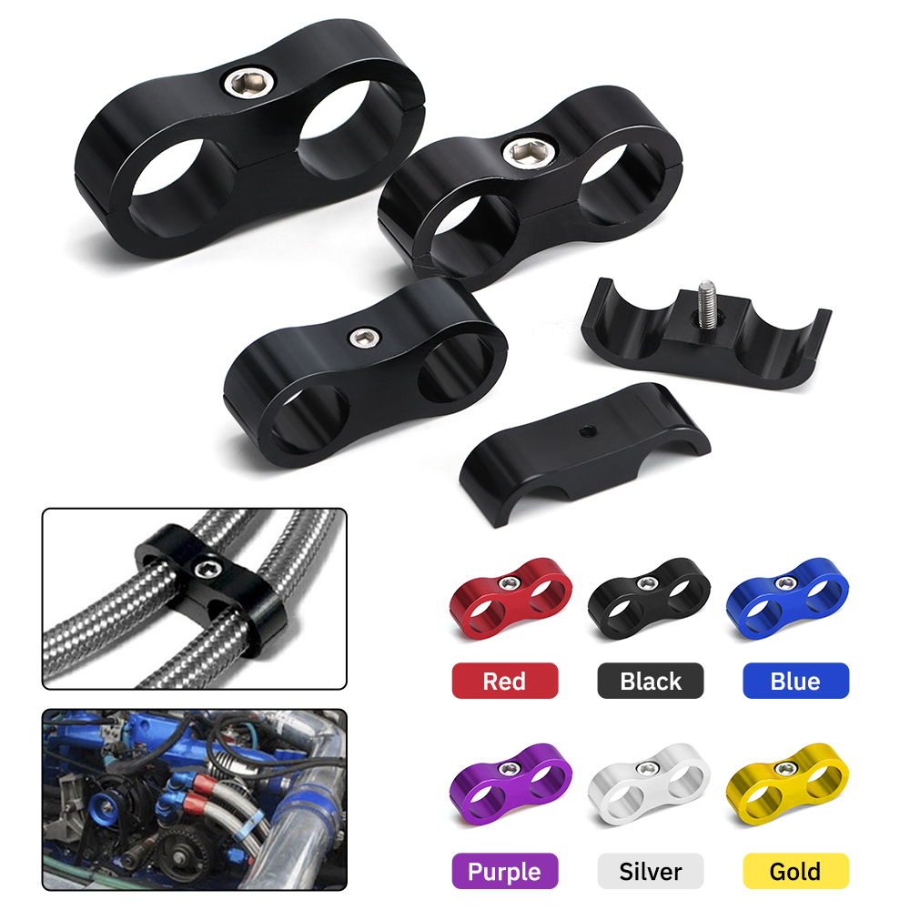 1PC Universal AN4 AN6 AN8 AN10 AN12 Billet Öl Kraftstoff Wasser Schlauch Rohr Seprator Teiler Clamp aluminium linie separator JR-SLJN01