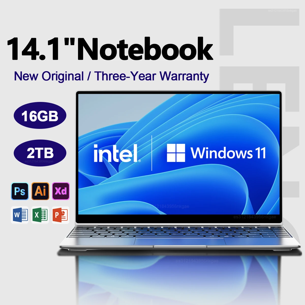 НОВЫЙ 14,1-дюймовый ультратонкий ноутбук, 16 ГБ ОЗУ, 2 ТБ SSD, Windows 11, Intel N3700, ноутбук, геймер, дисплей 1920*1080, офисный учебный компьютер, ПК