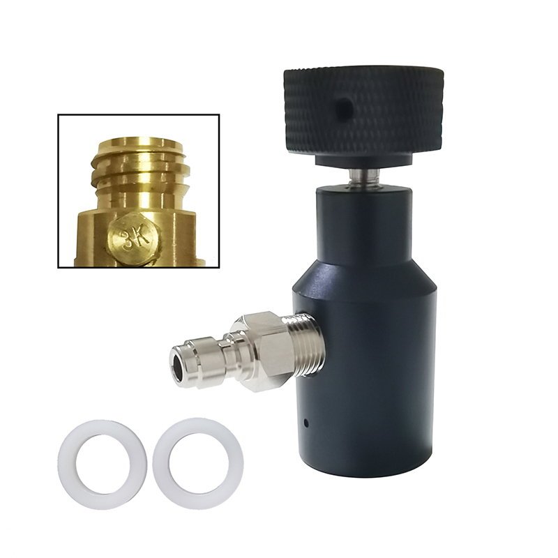 Soda Water Accessories CO2 Tank Cylinder UFA Universal Fill Adapter Quick Charging HPA Adapter On/Off With Vent Bleed Valve
