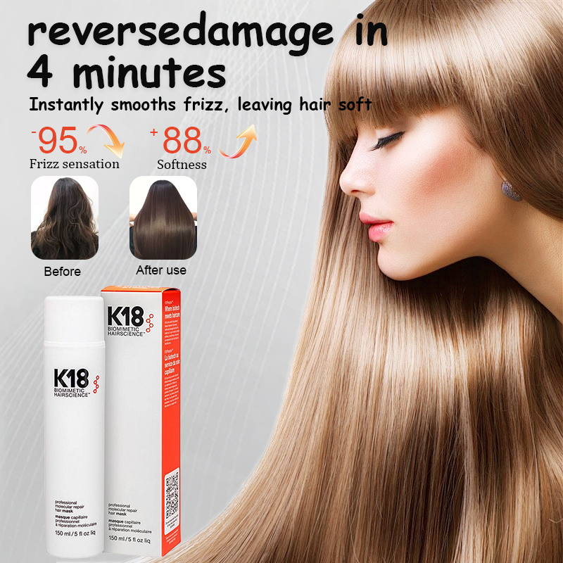 Mascarilla para el cabello Molecular sin enjuague K18, reparación Original, cabello Molecular dañado, tratamiento seco y rizado, hidratante, 150ml