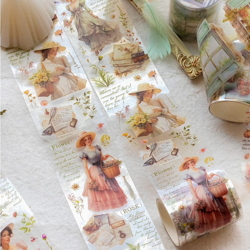 Mr. Paper 6Style 1Roll/pack River of Ages Series PET tape for DIY handbook diary phone case envelope Laptop decoration