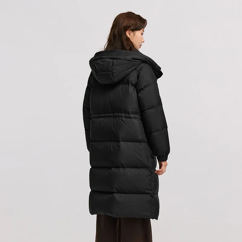 Semir-Chaqueta de plumón para mujer, longitud larga, desmontable, con capucha, ropa de invierno texturizada, novedad de 2024