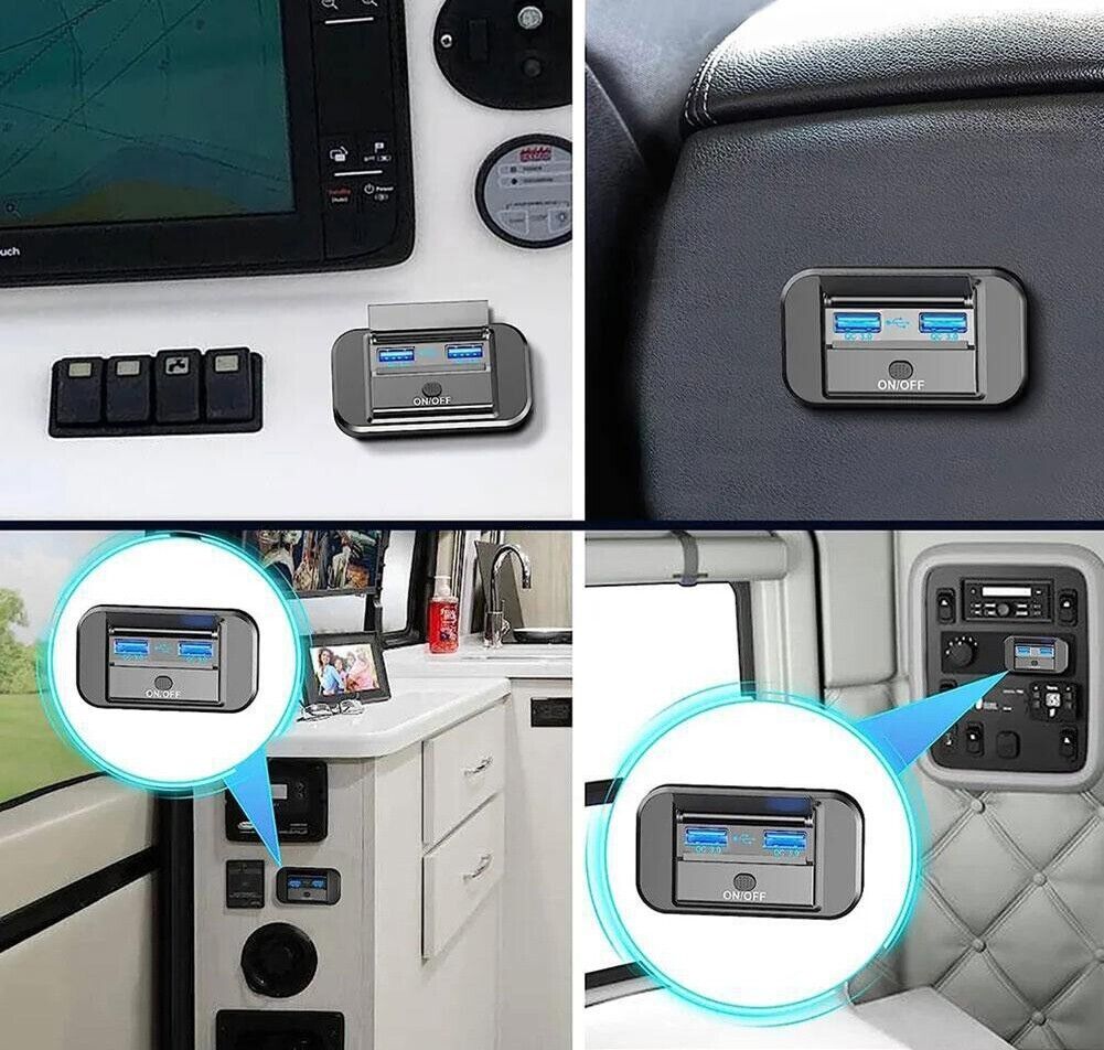 1PCS Multifunktions Schnelle Dual USB Ladegerät Für Vw T5 T6Campervan Caravan Wohnmobil Steckdose Adapter Caravan Zubehör