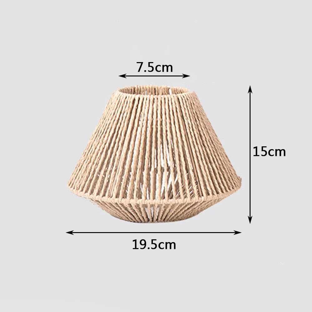1pc lampada in rattan paralume geometrico copertura della luce lampadario appeso apparecchio intrecciato in vimini cestino decorativo in tessuto rustico