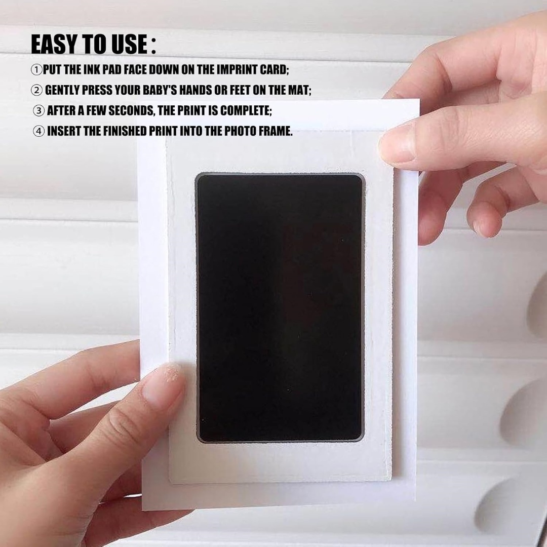 Zestaw do odciskania dłoni i stóp noworodka 1 podkładka z atramentem Clean Touch 2 karty z nadrukiem Bez atramentu dla niemowląt Pieczęć dłoni i stóp dla niemowląt