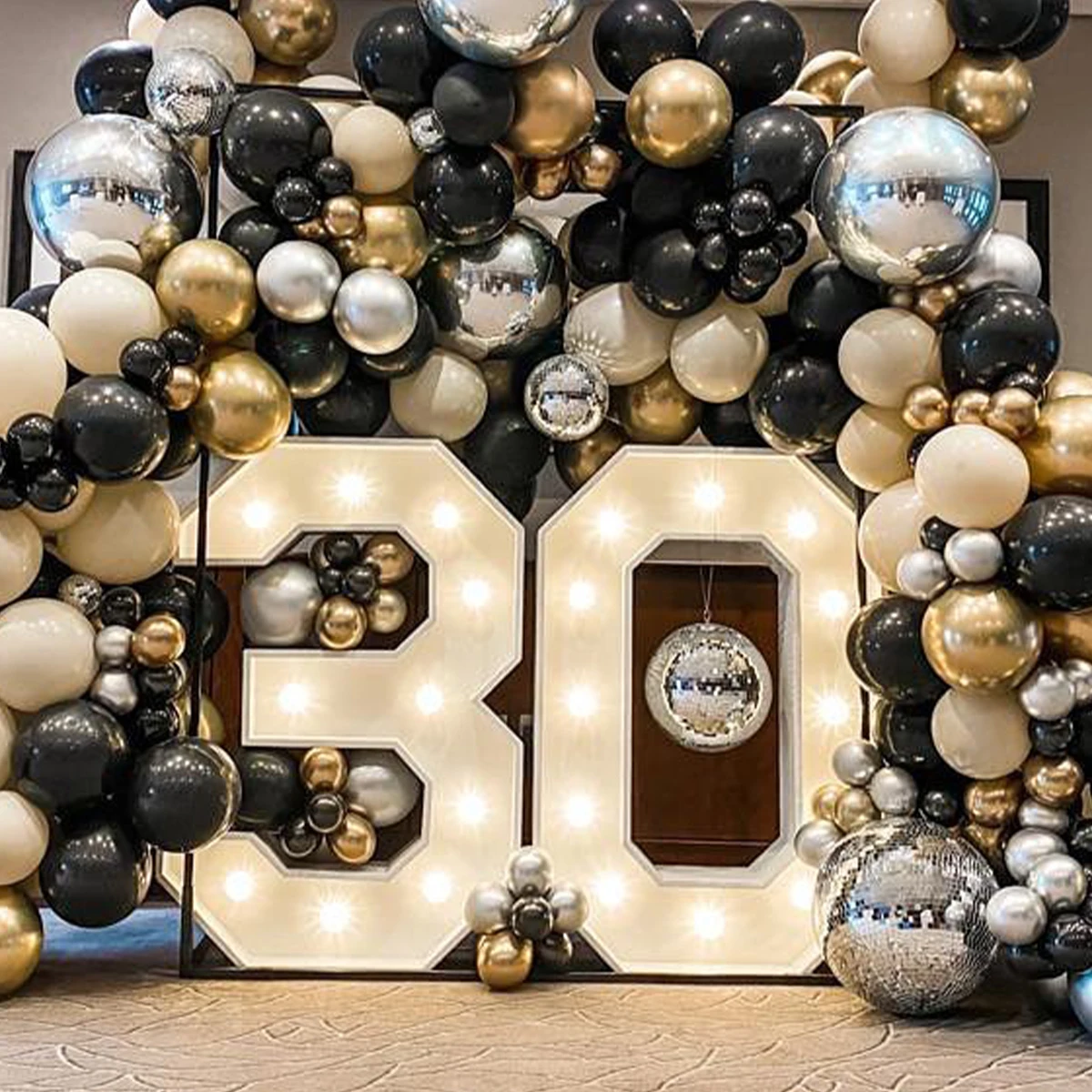 Numero di compleanno con luce gigante a led da 91,5 cm Figura 1° anniversario di compleanno Matrimonio Baby Shower Decor 30 40 50 Cornice per numero di compleanno