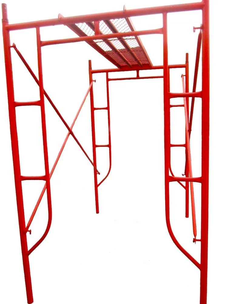 Galvanized Painted H Frame Ladder Walk Through Scaffolding Andamio for Construction