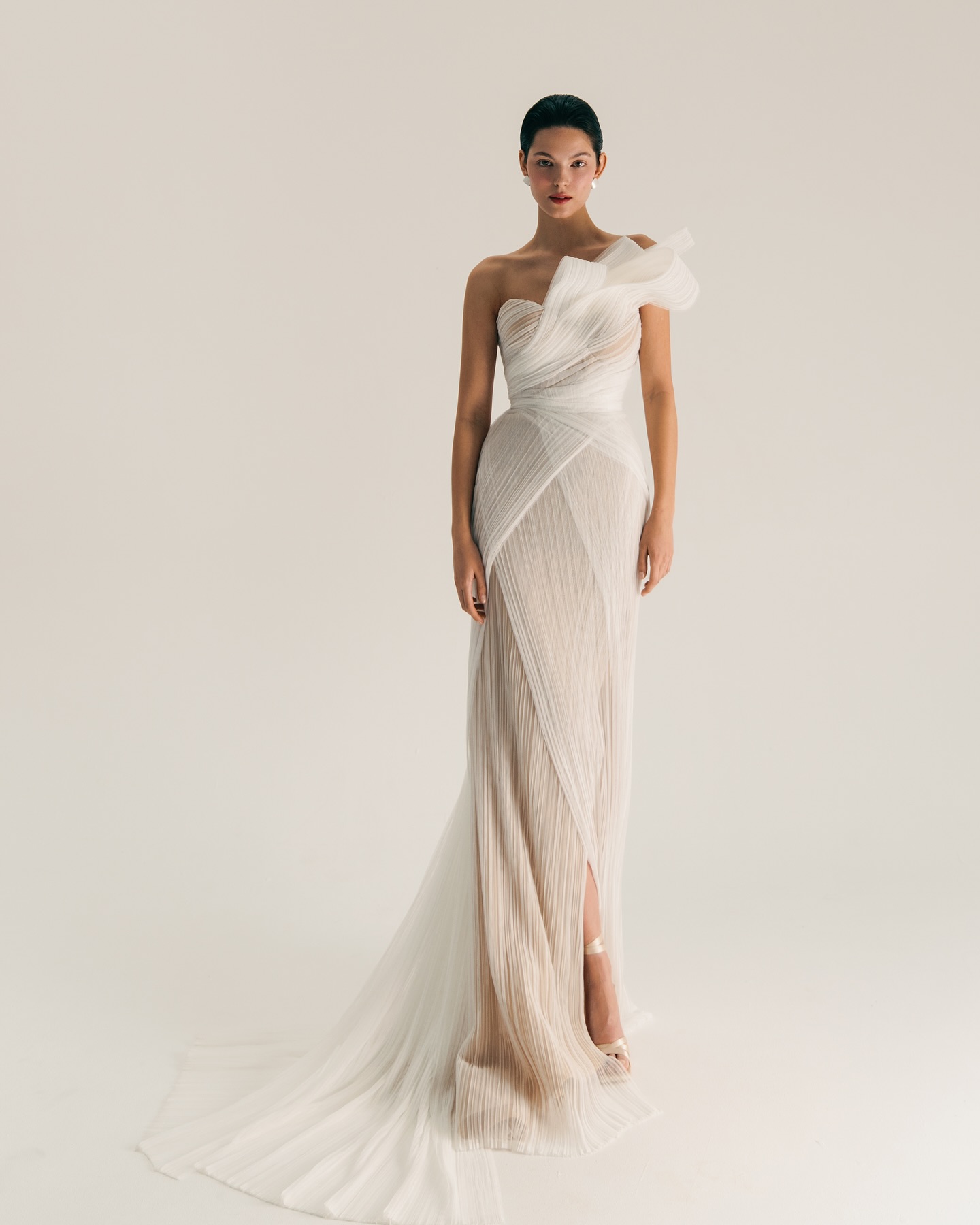 Aangepaste luxe jersey rechte avondjurk met één schouder zijsplit vloerlengte mouwloos paneel trein vestidos de