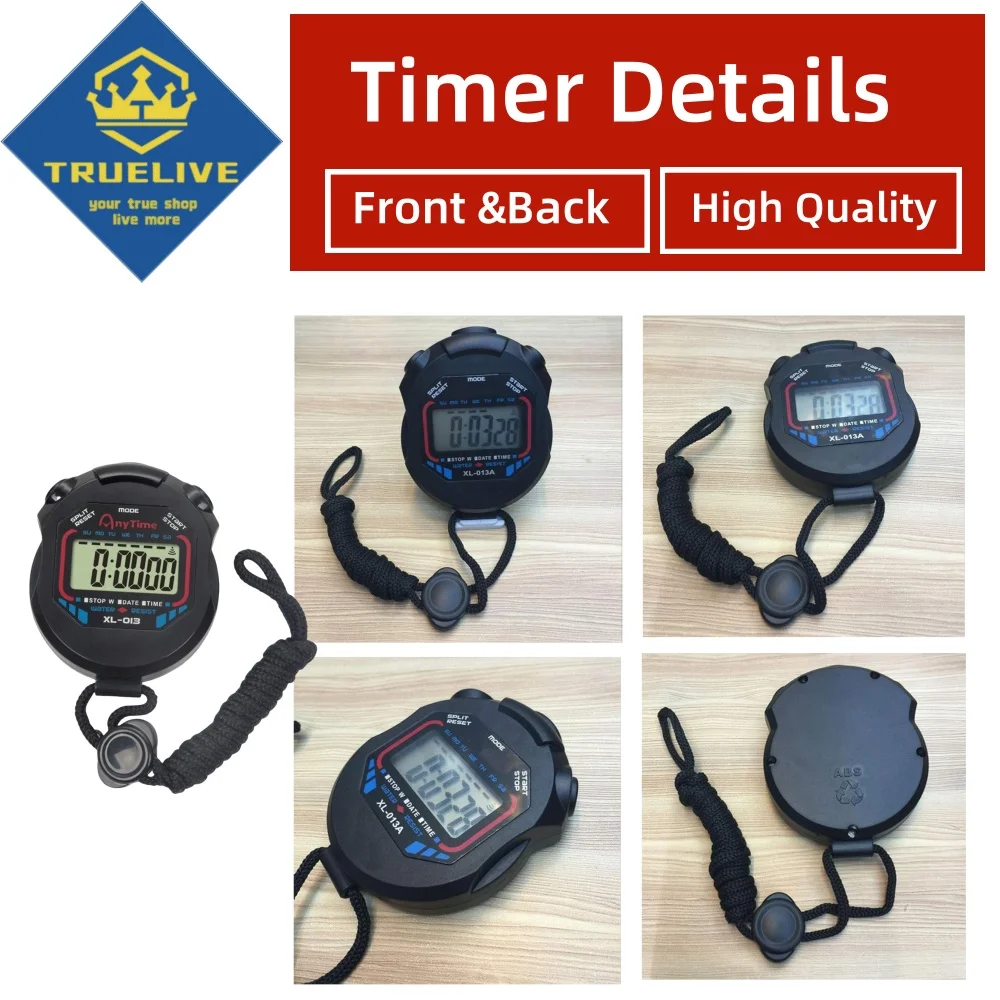 5/3/1PCS Stopwatch Counter Handheld Sport Stopwatch Waterproof Digitale Display LCD Chronometer Count Timer Fitness Timer