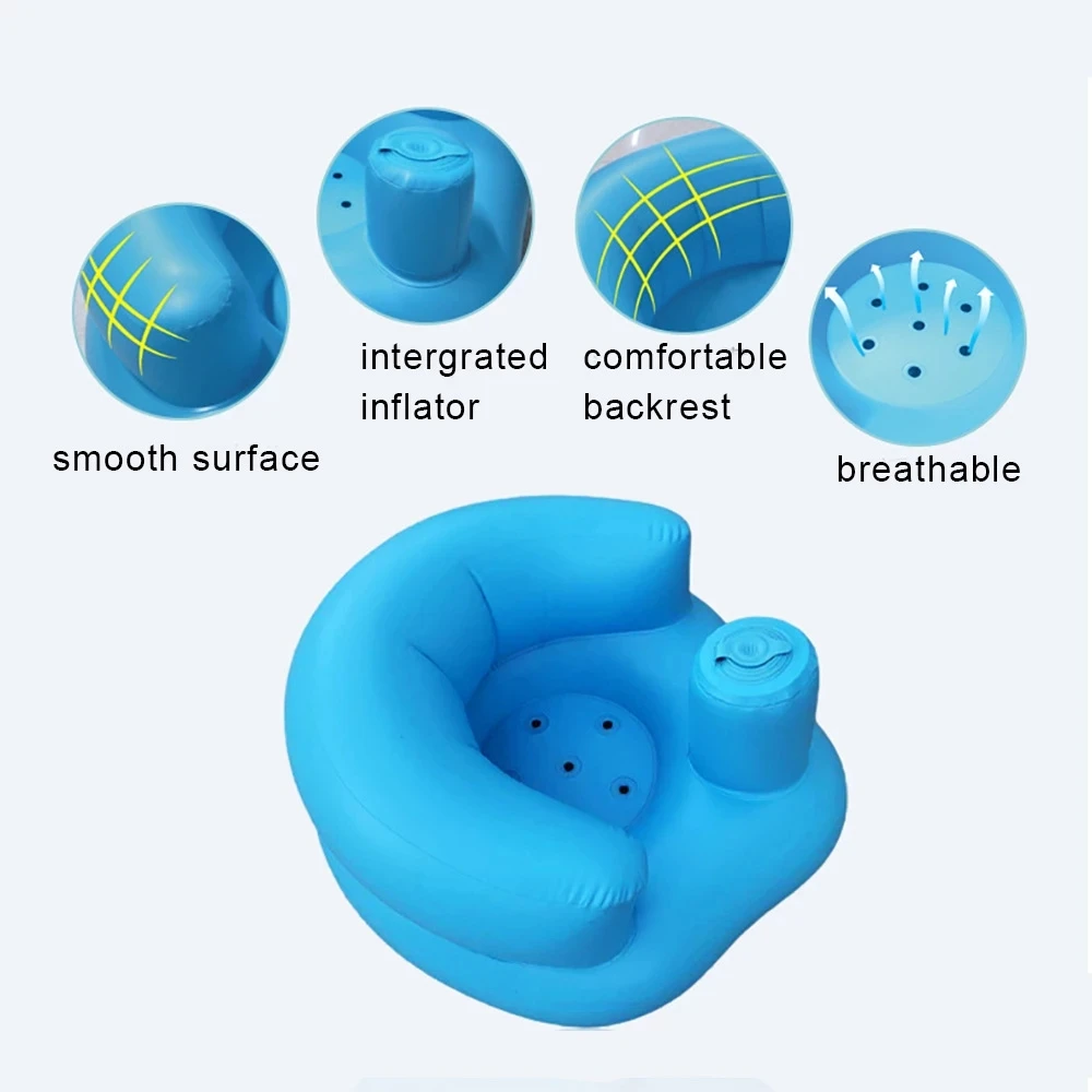 เก้าอี้อาบน้ําเด็ก Inflatable Armchair โซฟาเด็กแบบพกพา Lounger สําหรับเด็กทารกแรกเกิดเก้าอี้เด็กเก้าอี้ชายหาดเด็กโซฟานุ่ม