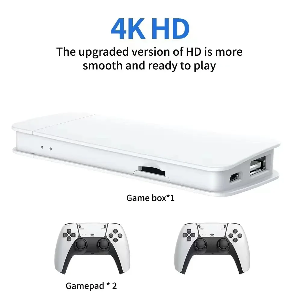 M15 Game Stick Mini TV Przenośna konsola do gier Bezprzewodowe gamepady do gier wideo 64G 20000+ Retro Game Wyjście HD dla dwóch graczy dla PS1 itp.