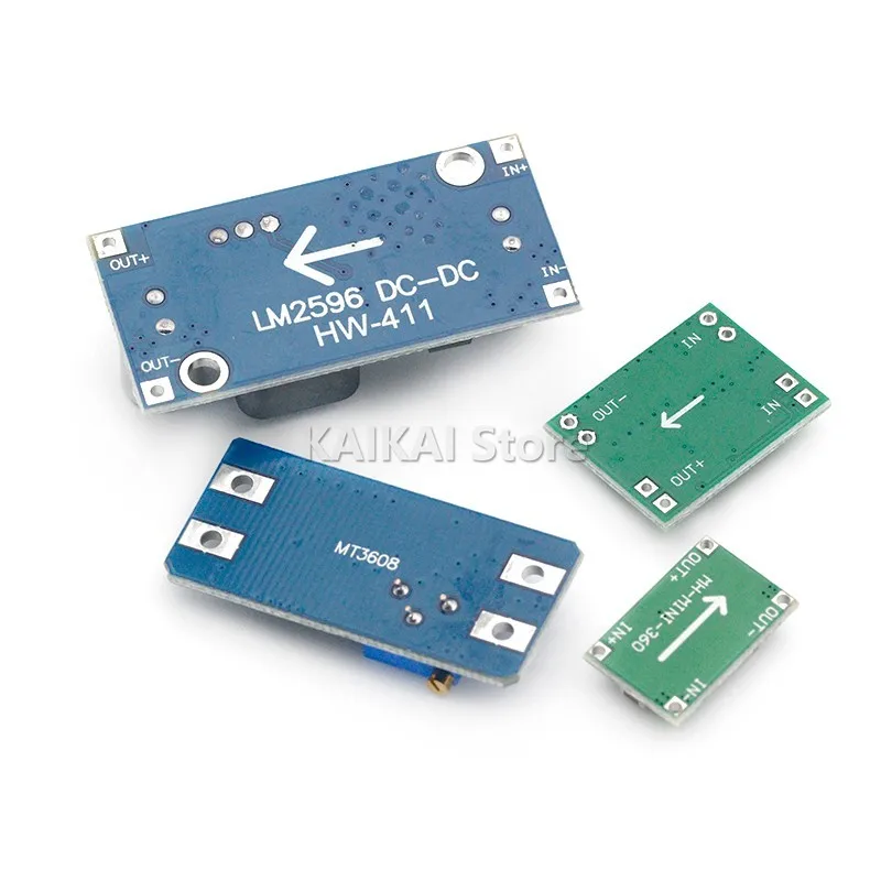 Modulo di alimentazione stabilizzato in tensione DC-DC Modulo regolatore di tensione boost e buck regolabile LM2596S-ADJ MT3608 MP1584EN