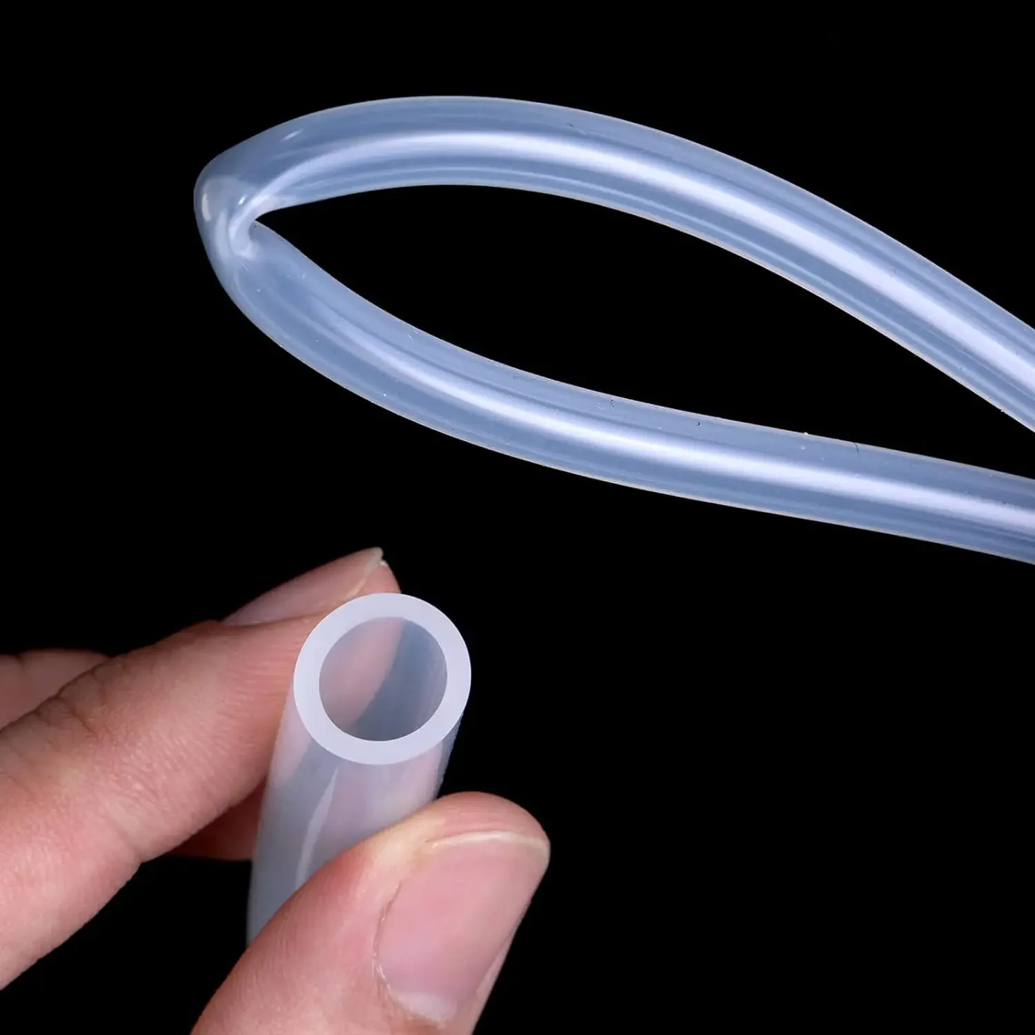 Manguera de goma de silicona transparente de calidad alimentaria, 1/2/5M, ID2 3 4 5 6 7 8 9 10 12 14mm ID, tubo de silicona Flexible no tóxico, transparente y suave