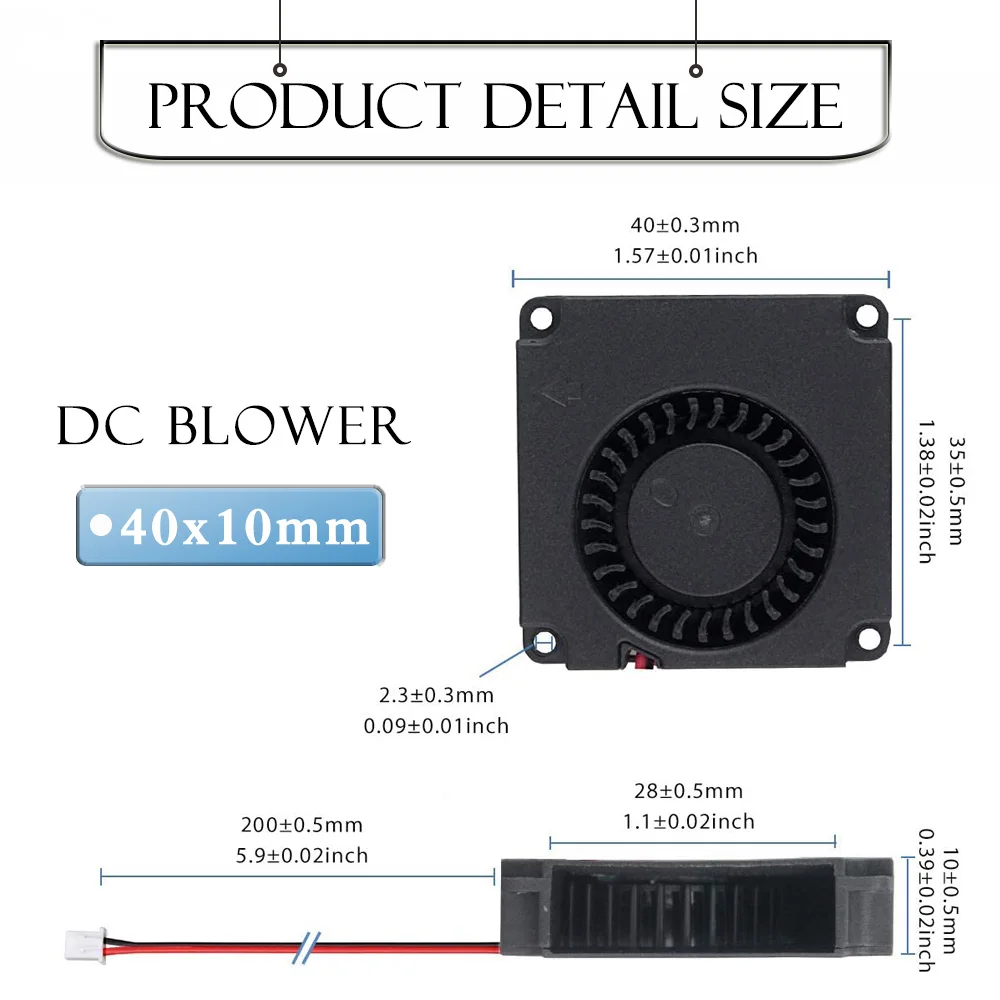 Gdstime 40x40x10 มม.พัดลม DC 24V พัดลม 4 ซม.40 มม.x 10 มม.Dual Ball & ไฮดรอลิก Brushless ไอเสีย Cooler 4010 3D เครื่องพิมพ์หม้อน้ํา
