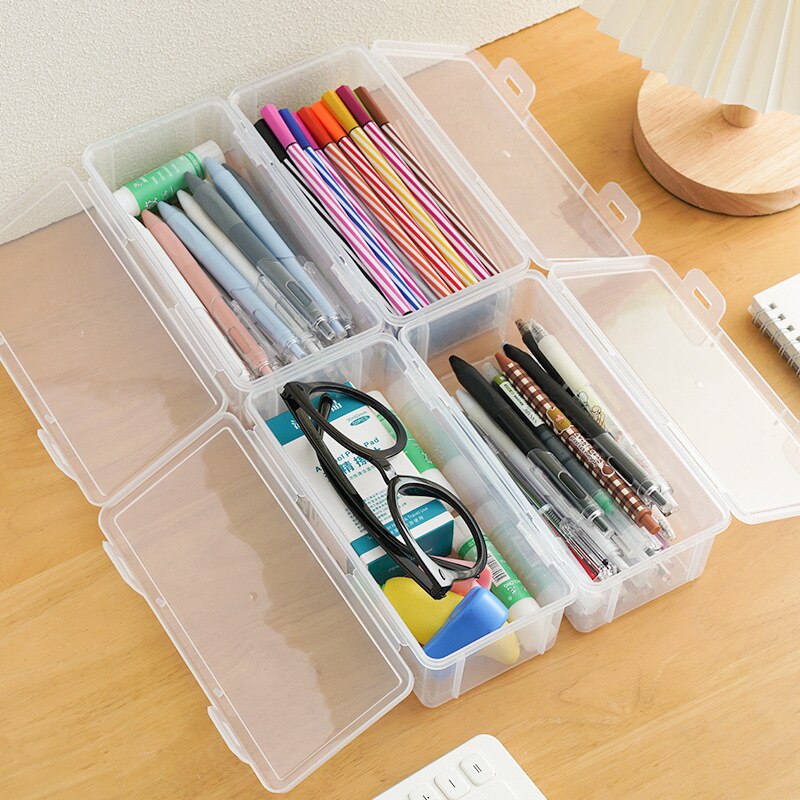 ขนาดใหญ่ความจุโปร่งใสเครื่องเขียนดินสอสีดินสอเด็ก Crayon ภาพวาด Sketching ดินสอกระเป๋า