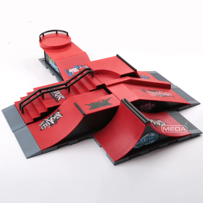 Professionelle Finger Skateboard DIY Skate Park Rampe Teile Tech Deck Szene Veranstaltungsort Kombination Sets Neuheit Spielzeug Geschenk für Kinder Kind