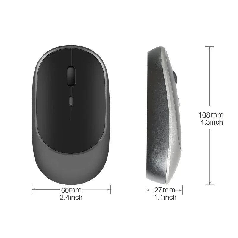 Souris de jeu sans fil graphite Gh, Bluetooth, ultra-faible consommation d'énergie, modes touristes, compatible avec PC, Mac, growLapmedicats, muet