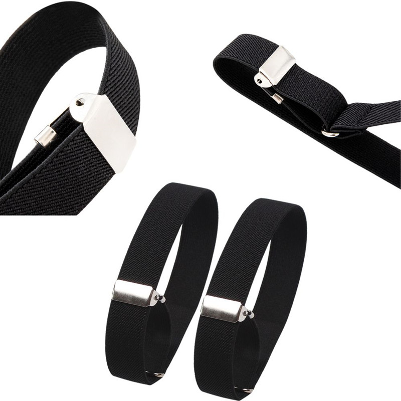 ホット 2 個メンズスリーブガーターホルダー弾性腕章シャツスリーブホルダー女性男性ファッション調節可能なノンスリップアームカフスバンド