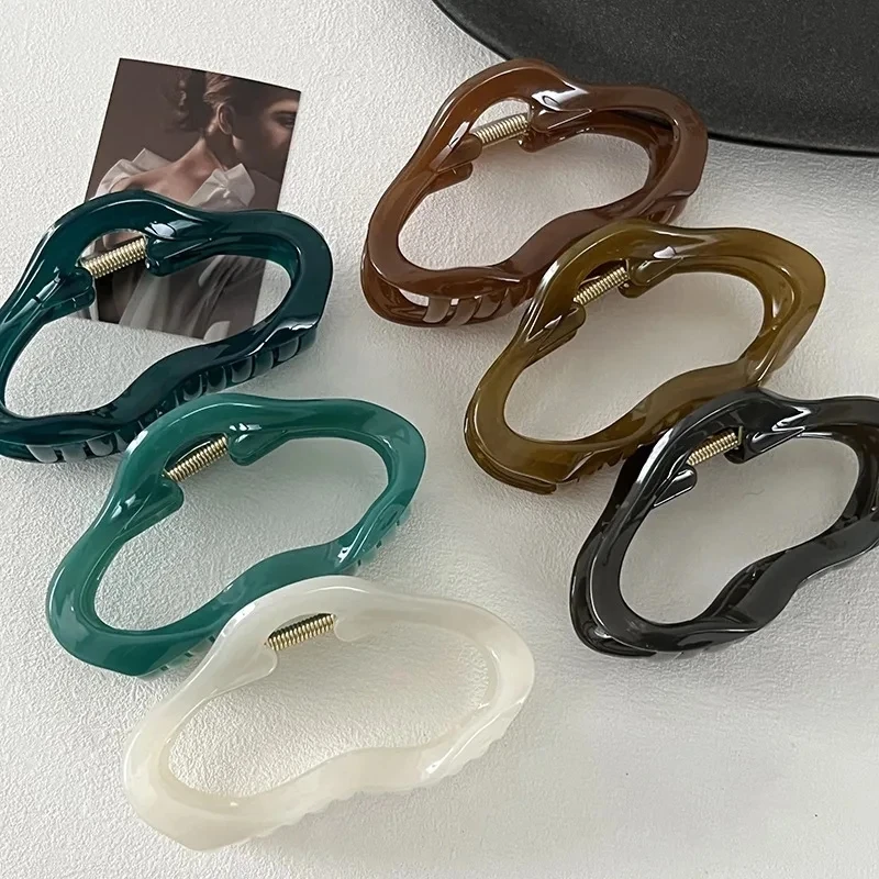 Elegante nuvens oco para fora garras de cabelo clipe feminino meninas geléia acrílico grampos de cabelo plástico presilhas acessórios para o cabelo