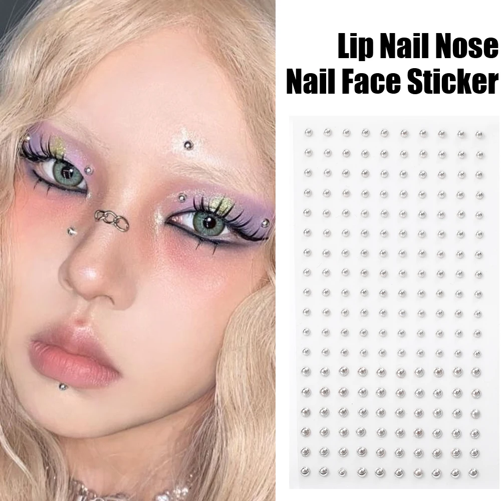180 PC pegatina para uñas de labios sin perforación autoadhesiva impermeable reutilizable labio falso uñas ceja nariz anillo cuerpo ombligo joyería