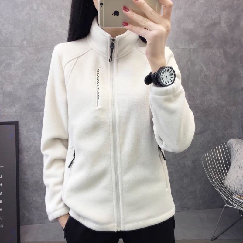 Winter Frauen Sweatshirt Mantel Casual Lose Zip Up Strickjacke Langarm Sweatershirt Reversible Polar Fleece Stehkragen Mantel
