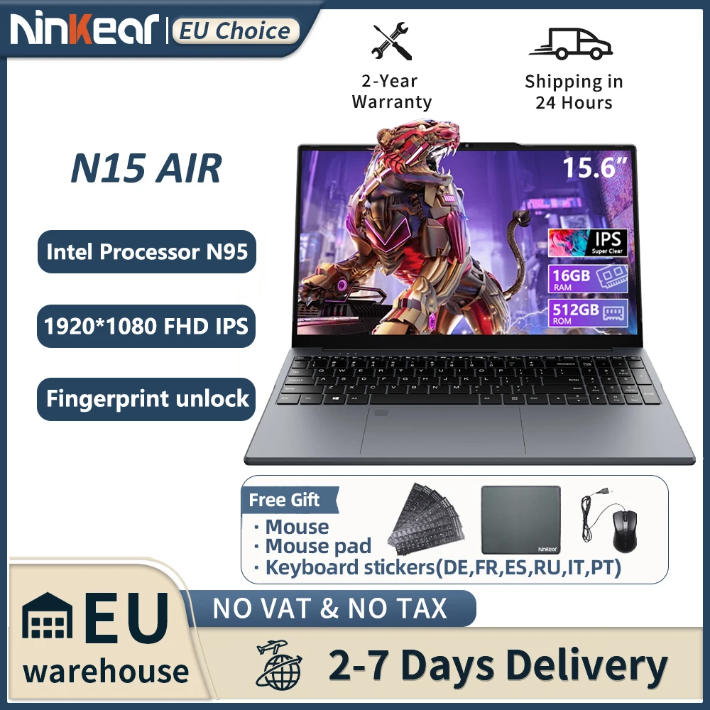 Ninkear YBOOK15 2-in-1-Laptop AMD Ryzen ™   3 3200U 15,6' 360 °   Flip FHD IPS Touchscreen 16G + 512 GB SSD-Tastatur mit Hintergrundbeleuchtung Windows 11