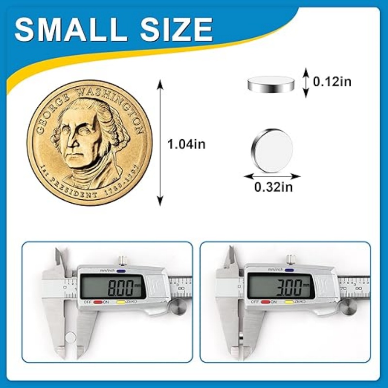 Ímãs de geladeira redondos de 8x3mm, ímãs de geladeira pequenos, ímãs de escritório, ímãs de quadro branco, mini ímãs duráveis, artesanato, cozinha