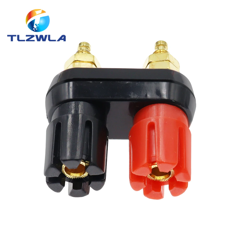 1 Uds. Conectores Banana, terminales de pareja, conector rojo y negro, Terminal amplificador, poste de encuadernación, conector de altavoz Banana