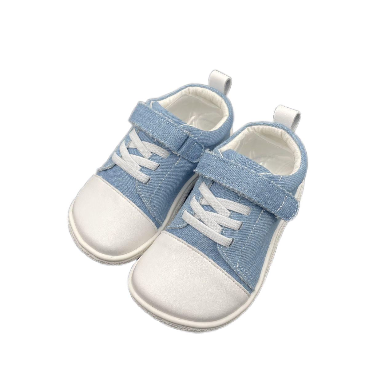 Tipsietoes Neuer 2025, echter Lederschuh für Mädchen und Jungen, Kinder, Barfuß-Sneaker, leicht, minimalistisch, elastisch, Doppelriemen