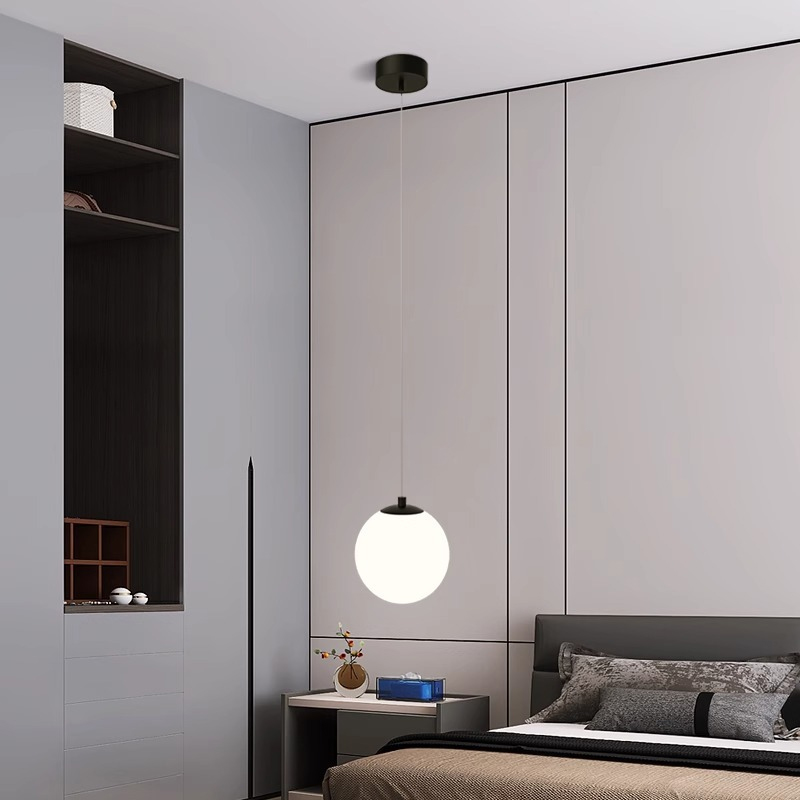Moderne lange Esszimmer Kronleuchter Glaskugel Lampenschirm Licht über dem Tisch Küche Büro Pendelleuchte Home Decor Leuchten