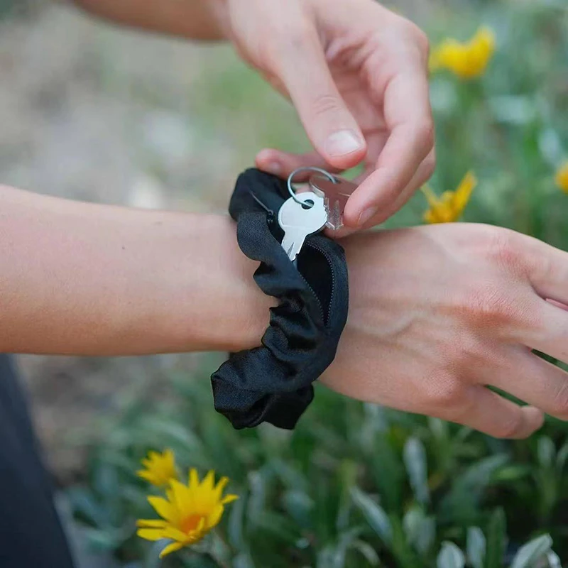 Moda criativa doce zip scrunchies para mulheres meninas novidade multicolorido veludo laço de cabelo versátil acessórios para o cabelo presentes