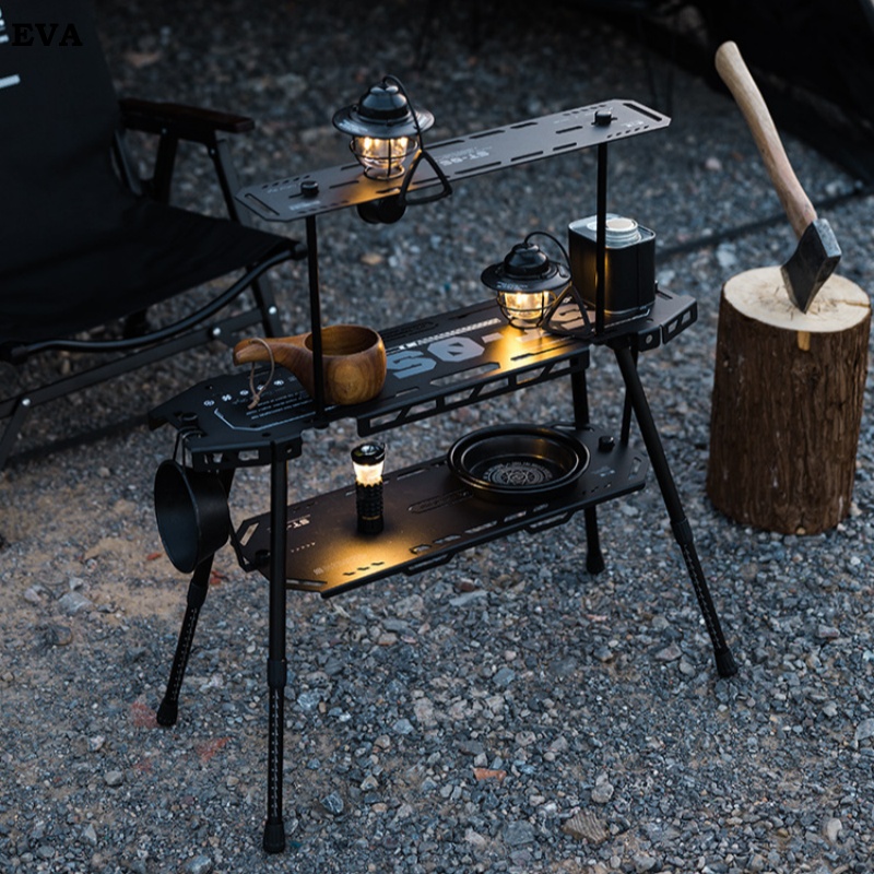 ShineTrip Aluminium Camping Table Tactical System Camping Table Portable Folding Storage Camping Equipment Outdoor Furniture