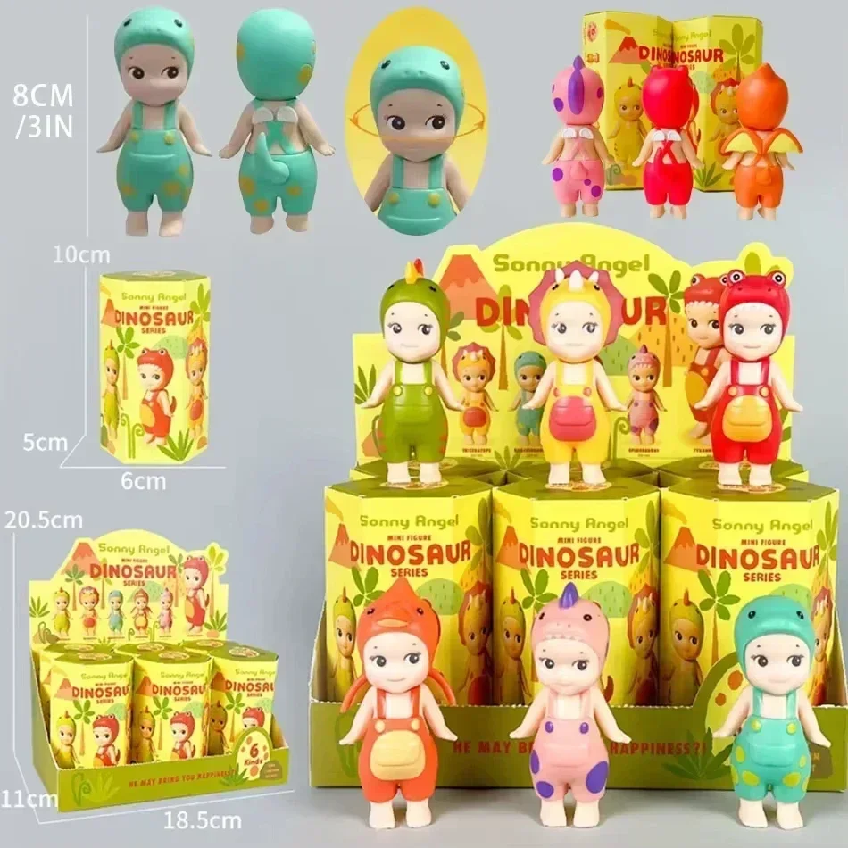 New Sonny Angel Dinosaur Series Hippers Harvest Cute Hippie Doll Trendy Car Mobile Phone Ornaments Dumplings Children'S Toy Gift