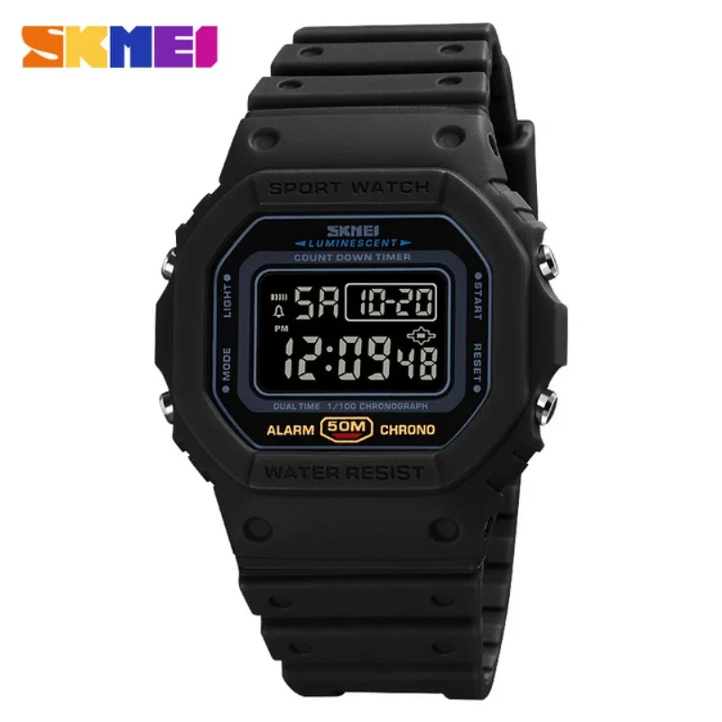 Skmei 1628 luxo digital relógios masculinos esportes à prova dwaterproof água eletrônico relógios de pulso militar luz traseira 1988 reloj hombre