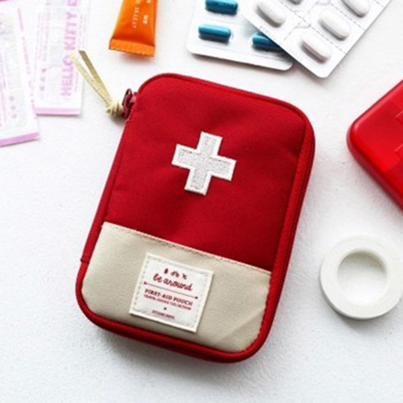 Mini Portátil Medicina Bag, Travel First Aid Kit, Saco De Armazenamento, Kit De Sobrevivência, Emergência ao ar livre, Camping Box