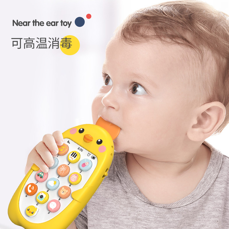 Early Educational Mobile Phone Toy para crianças, Musical LED Light Sound, brinquedo de dentição para bebês, brincar e aprender