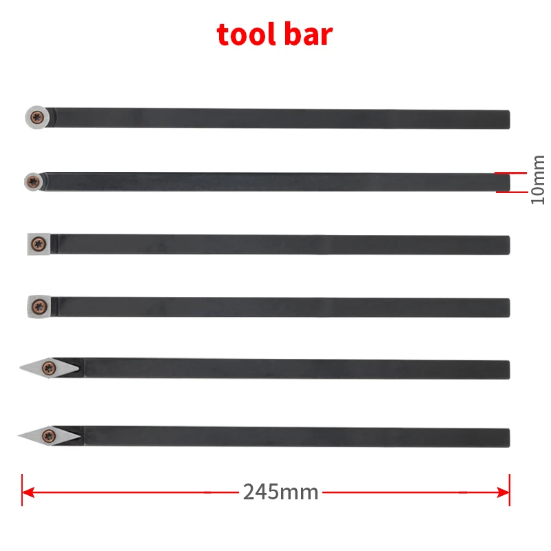 Wood turning Tools Carbide Insert Cutter WoodTurning Chisel Blade and Aluminum Handle and Extension Handle for WoodWorking Lathe