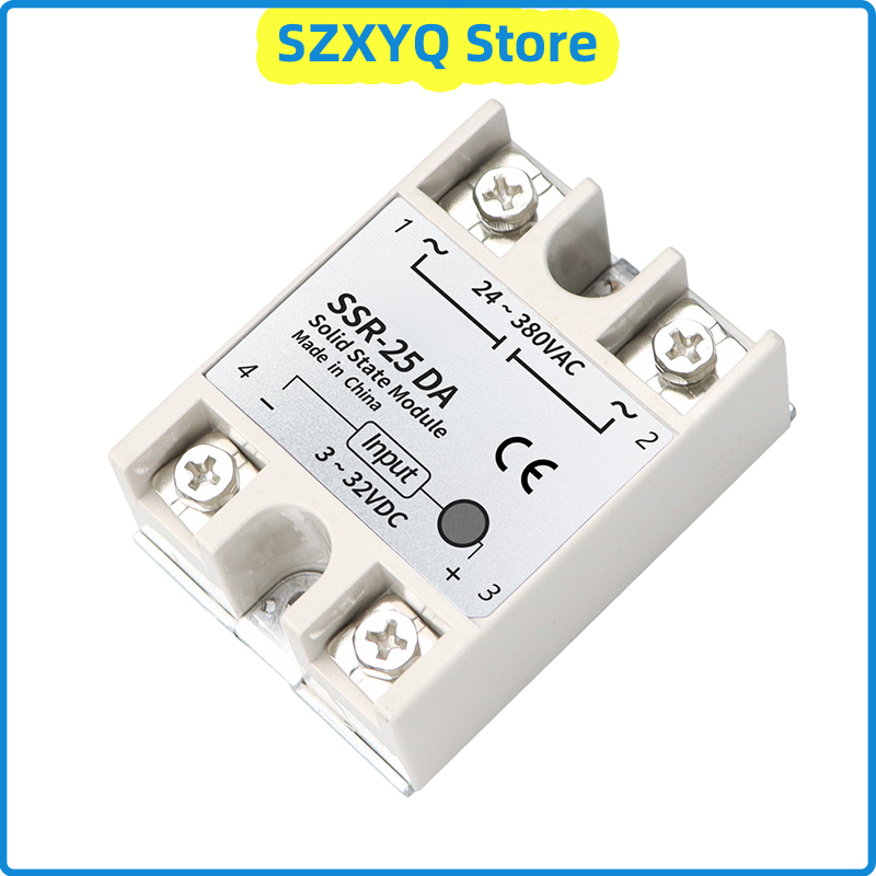 Einphasiges Halbleiterrelais SSR-10/25/30/40/50/60/75/80/90/100DA DC-Steuerung AC 24V DC 220V AC Modulrelais